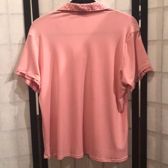Kim Rogers Signature pink/ black polka dot blouse - Picture 4 of 5